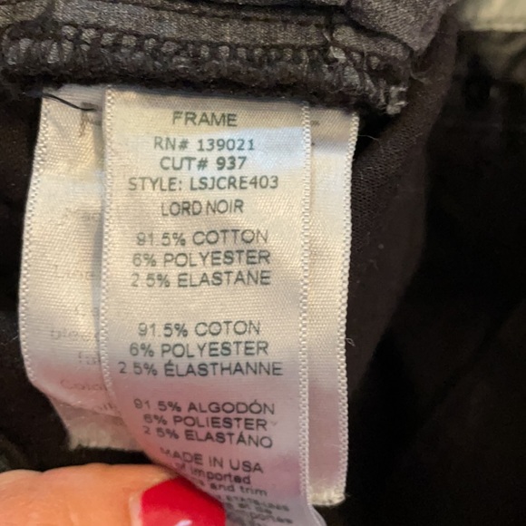 Frame le skinny de Jeanne crop Iord noir size 23 - Picture 9 of 9